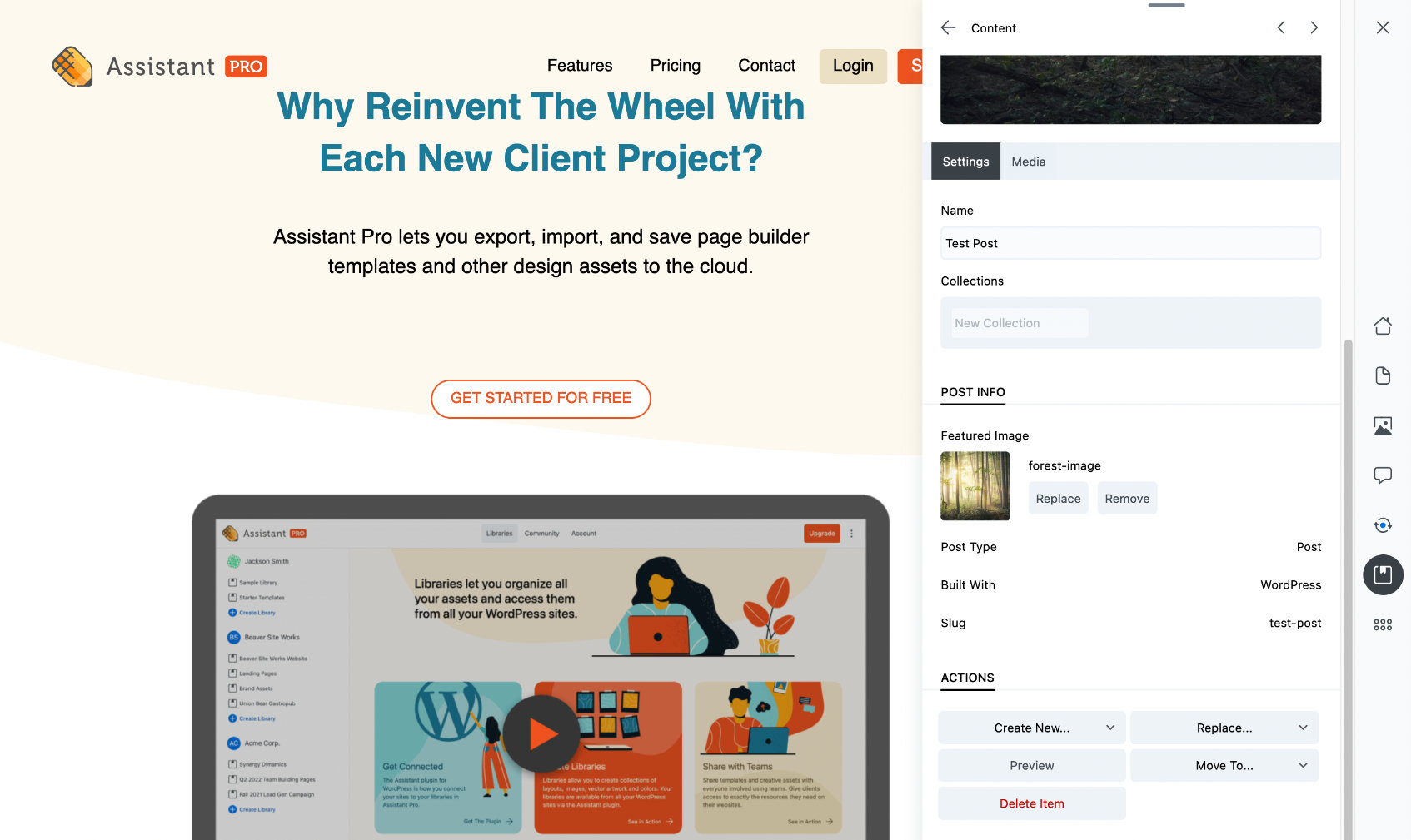 View & edit assets in Assistant plugin